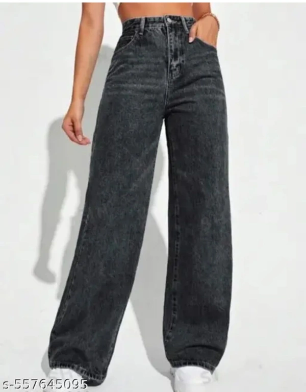 Women's stylish & trending Straight-Fit looz fit black jeans under 549 - 24
