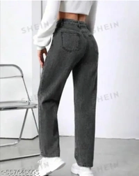 Women's stylish & trending Straight-Fit looz fit black jeans under 549 - 24