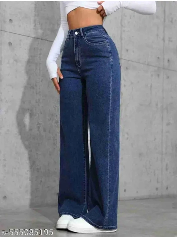 STRAIGHT DARKBLUE JEANS FOR WOMEN - 26