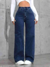 STRAIGHT DARKBLUE JEANS FOR WOMEN - 26