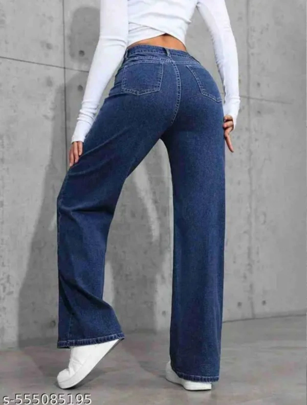 STRAIGHT DARKBLUE JEANS FOR WOMEN - 26