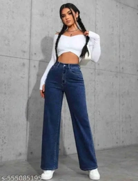 STRAIGHT DARKBLUE JEANS FOR WOMEN - 28