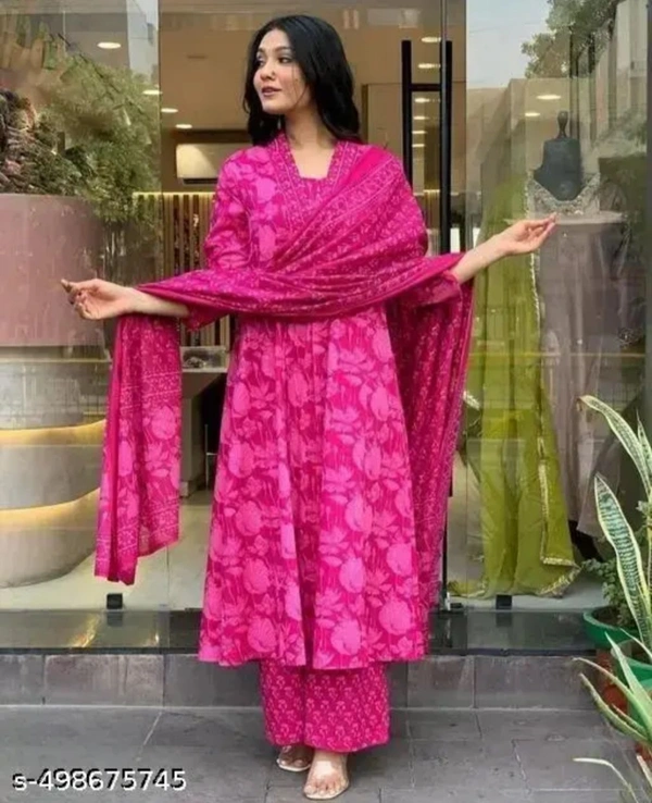 Archana Pink Kurti Set - S