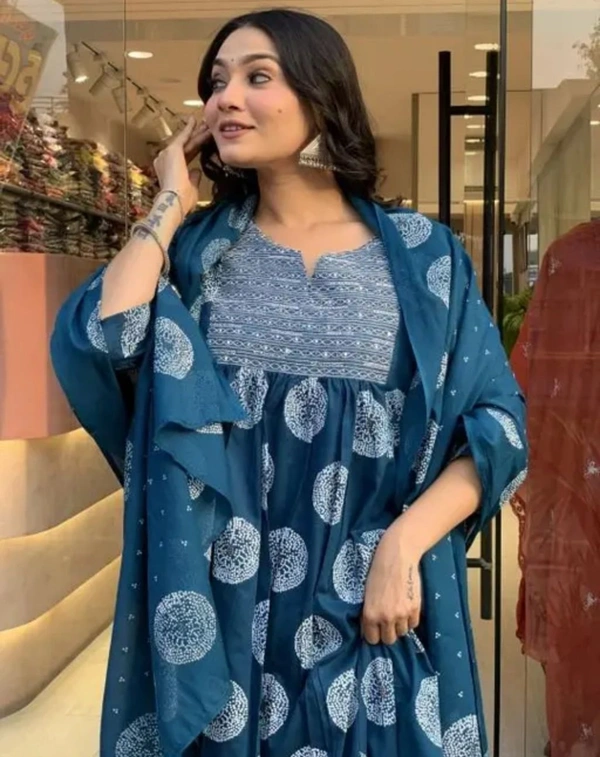 Flipto LIMTD Dhanvi kurti plazo with dupatta set you can wear at a party, wedding - S