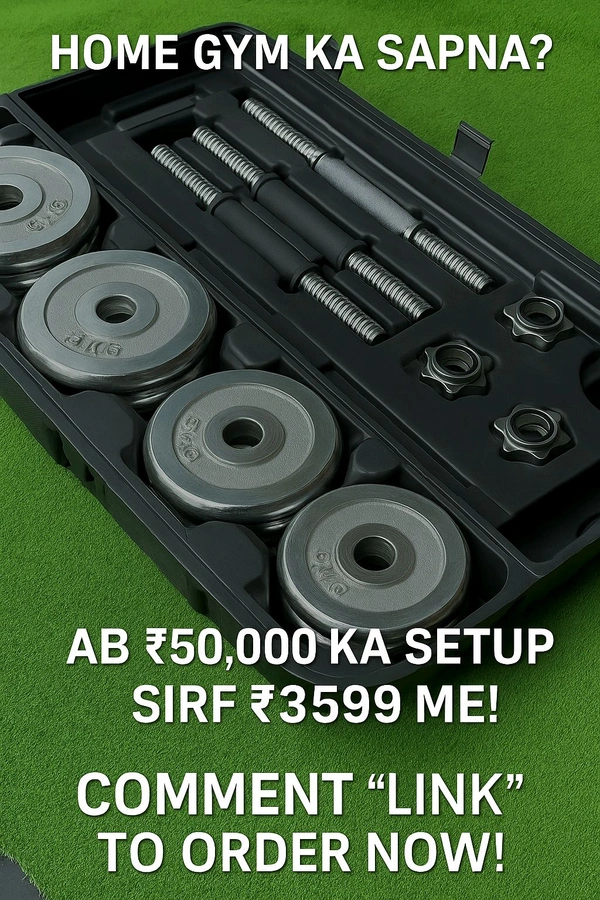 Adjustable Dumbbell/Weight Training Kit. - Black, Free