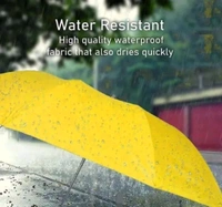 Corn Shaped Umbrella – Auto Open/close - Yellow, Free
