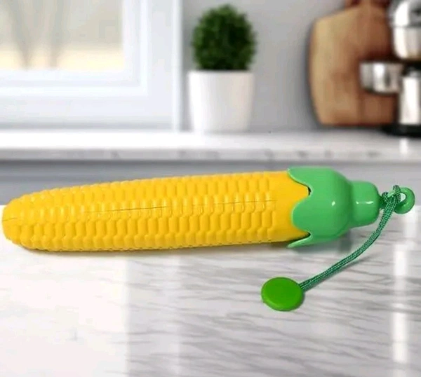 Corn Shaped Umbrella – Auto Open/close - Yellow, Free