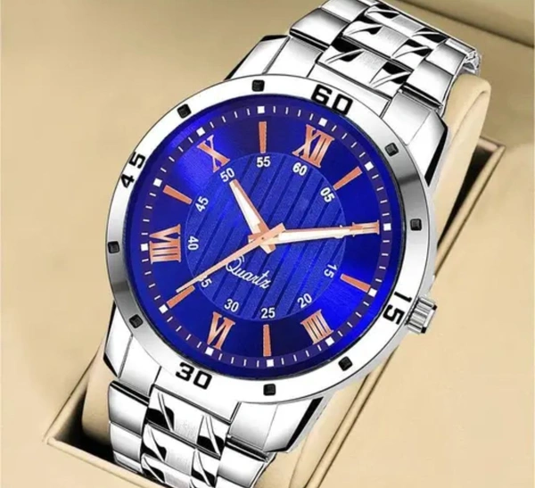 Luxury Stainless Steel Men’s Stylish Watch - White