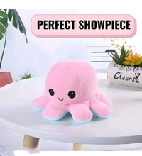 MoodPuff™ Reversible Mini Octopus Plush – 3″ Super-Soft Happy & Angry Face, Multicolor Cute Toy for Kids, Teens & Adults (Random Color)
 - Blush Pink