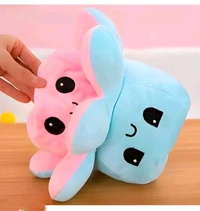 MoodPuff™ Reversible Mini Octopus Plush – 3″ Super-Soft Happy & Angry Face, Multicolor Cute Toy for Kids, Teens & Adults (Random Color)
 - Blush Pink