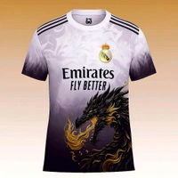 Real Madrid Dragon Multi Edition Premium Quality Jersey Buy 1 Get 1 Free ( Offer On 10 to 15 July) - Red, XL