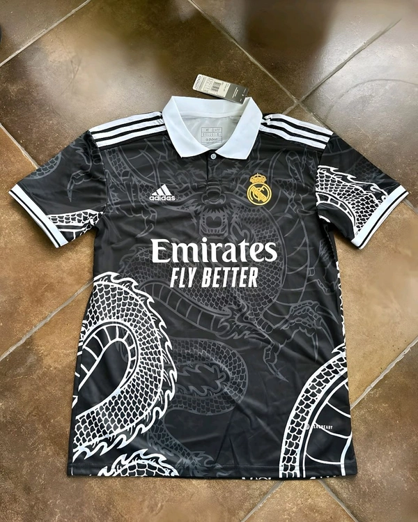 Real Madrid Black Dragon Edition Jersey Premium Quality - Black, M
