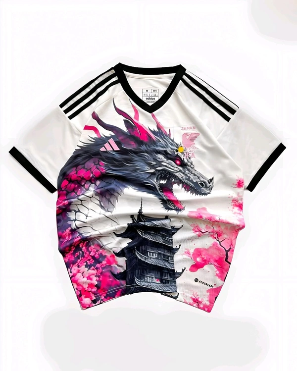 Japan Pink Dragon Edition Jersey Premium Quality - Hot Pink, S