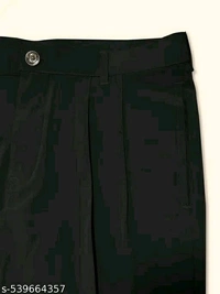 Mens White Korean Style Trousers  - Black, 28