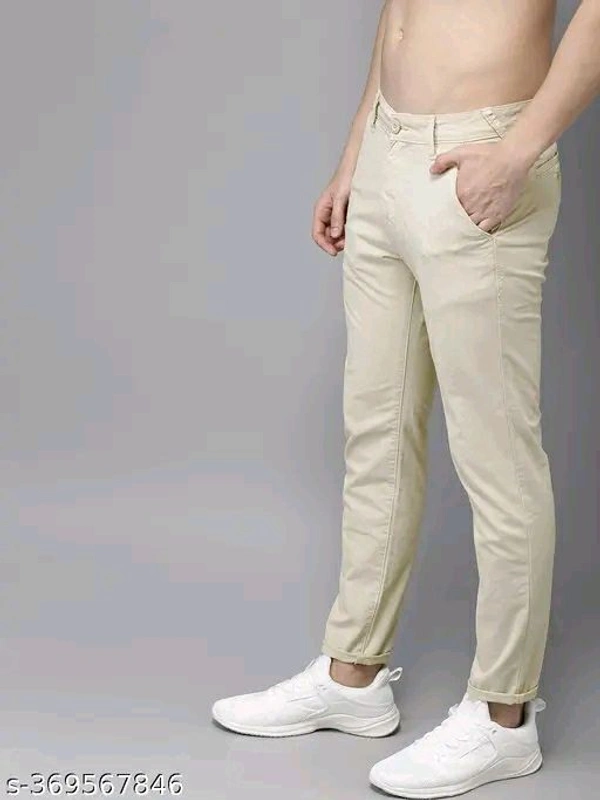 Cotton Blend Pant - Old Money Aesthetic  - Cream, 30