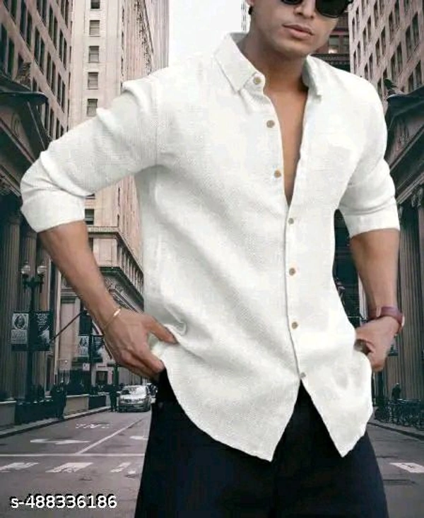 White Linen Shirt - M