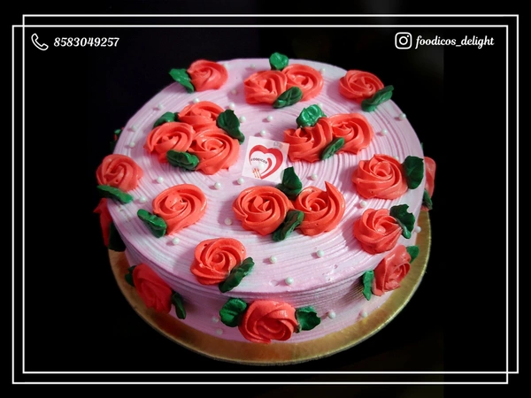 FOODICOS DELIGHT Rosette Garden (Strawberry Base)