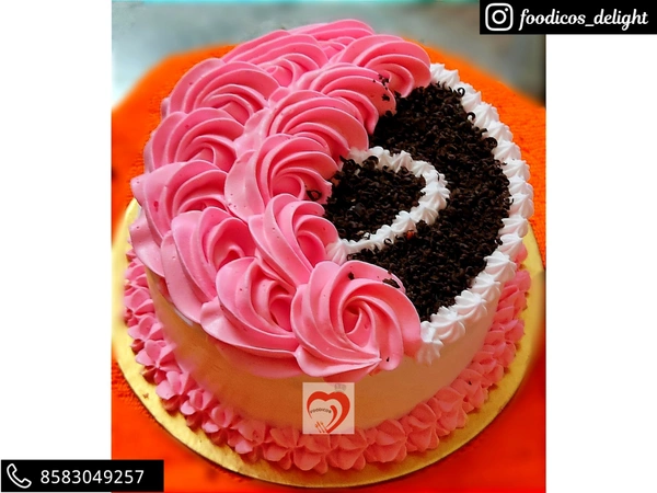 FOODICOS DELIGHT Rosette Half Heart (Black Forest Base)