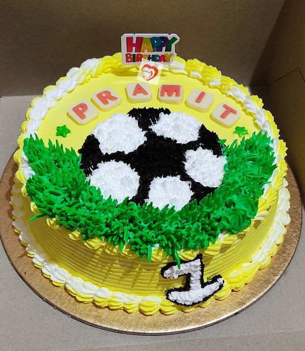FOODICOS DELIGHT Football Theme Cake (Chocolate Base)