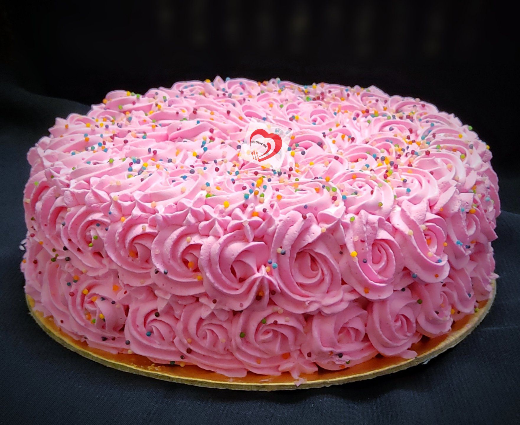 Rosette Dot Tiered Cake - Classy Girl Cupcakes