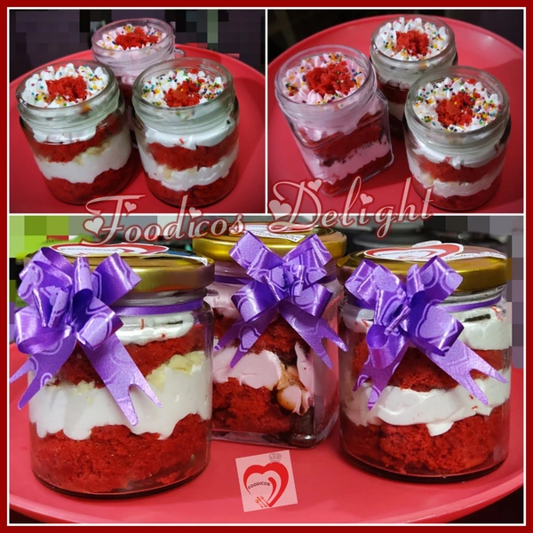 FOODICOS DELIGHT Red Velvet Jar Cakes - 2