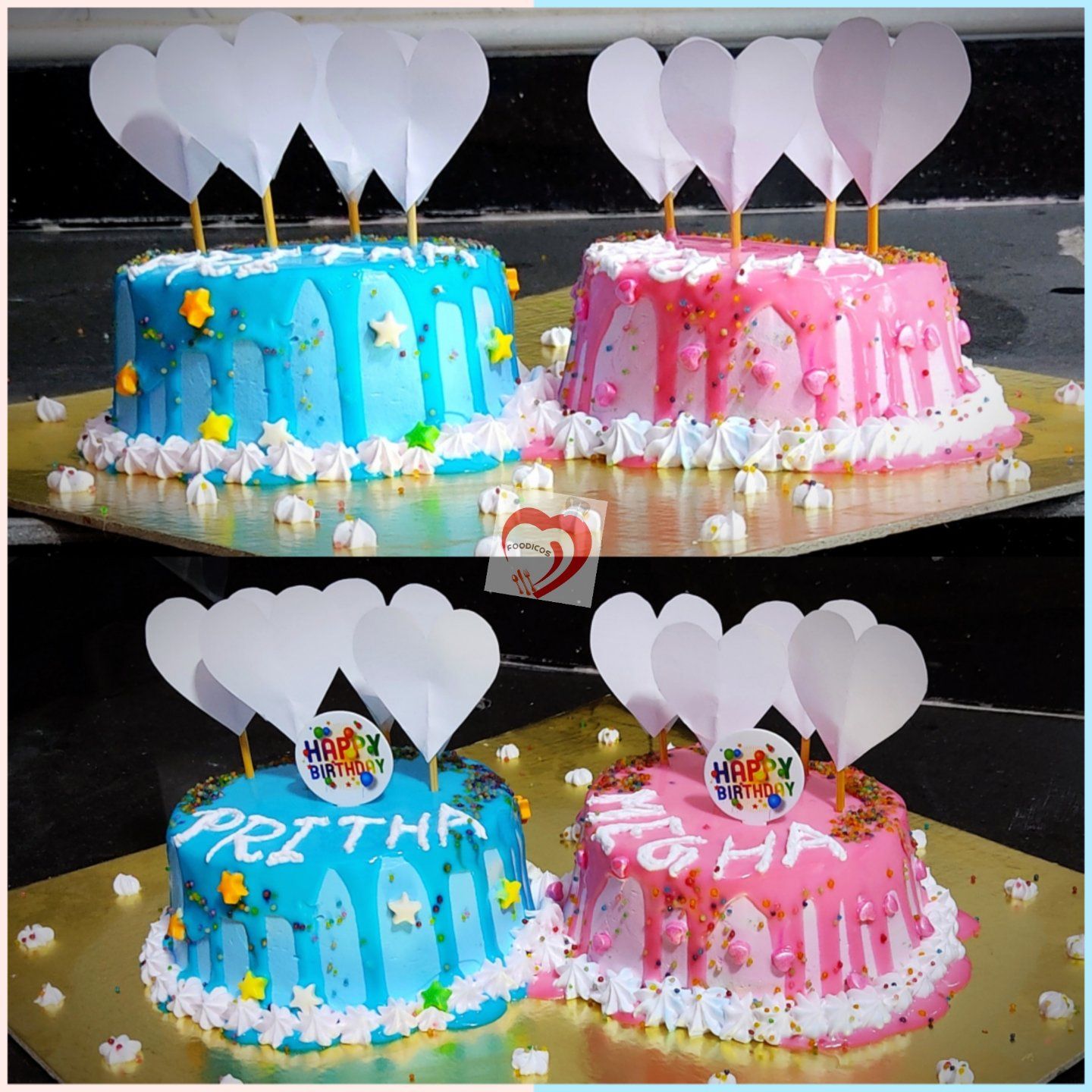 Twins Theme 3 Kg Cakes For Girls | Twins Birthday Cake Designs | Designer  Theme Cake - Cake Square Chennai | Cake Shop in Chennai