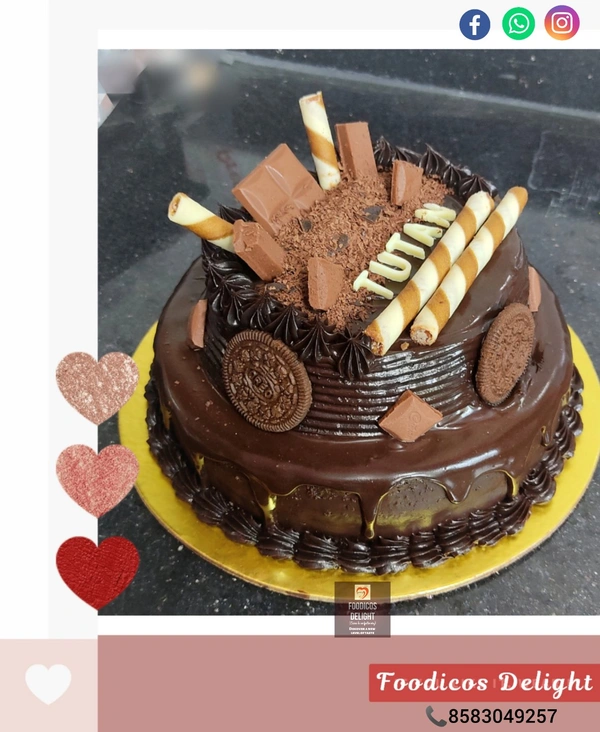 FOODICOS DELIGHT Rich Chocolate Truffle Cake