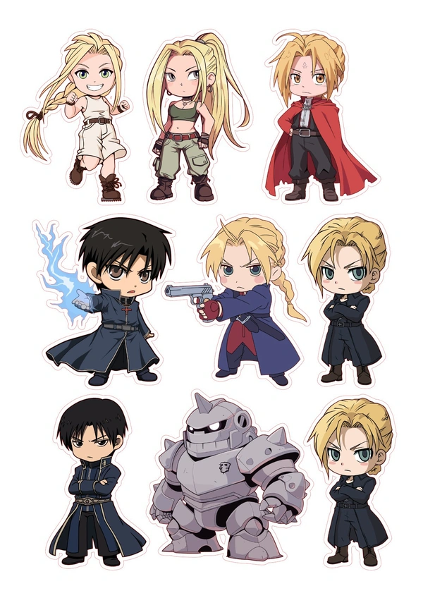 Anime Vinyl Sticker Sheets - A4