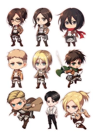 Anime Vinyl Sticker Sheets - A4