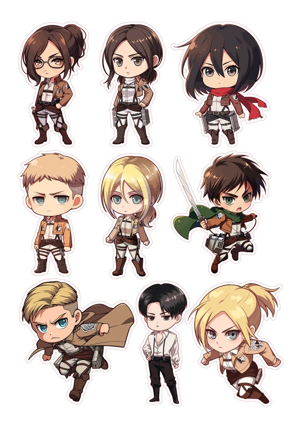 Anime Vinyl Sticker Sheets - A4