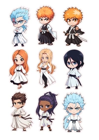 Anime Vinyl Sticker Sheets - A4