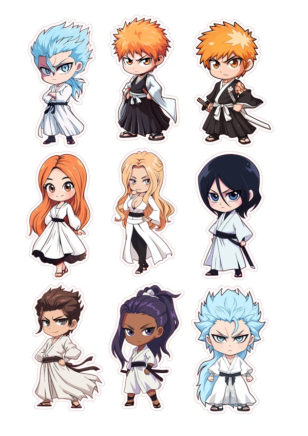 Anime Vinyl Sticker Sheets - A4