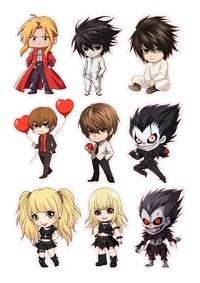 Anime Vinyl Sticker Sheets - A4