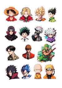 Anime Vinyl Sticker Sheets - A4