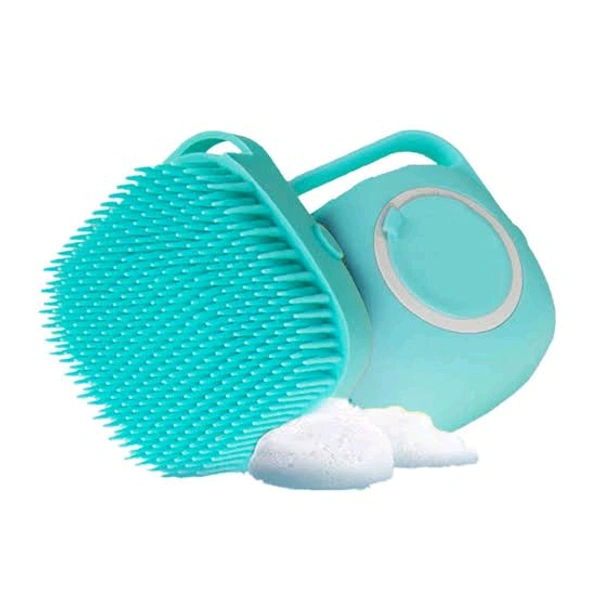 Pet Bathing Brush, Pet Bathing Brush With Shampoo Filling, Soft Brushes  - Teal, Free