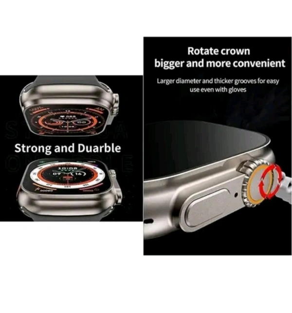 T-800 T800 Pro Smart watch Beautiful Strap Bluetooth Calling Function Smartwatch - 49mm