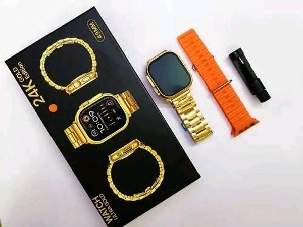Smart Watch With Golden Chain 