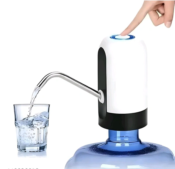 Automatic Water Dispenser Pump – USB Rechargeable Electric Bottle Pump for 5-Gallon Jugs | One-Touch Portable Drinking Water Pump with 1200mAh Battery - Black, Freesize