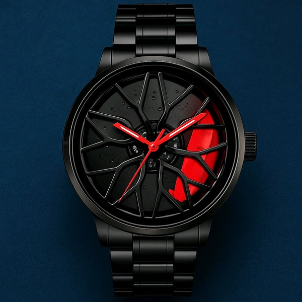 Spinning Watch  - Red, Black, blue, Free Size