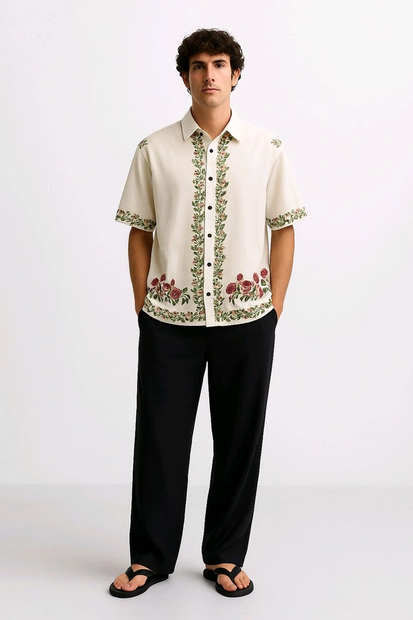 Men's Trendy Printed Short Sleeve Shirt  - Kidnapper, XXL