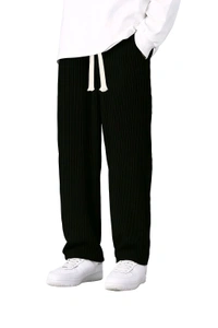 Premium Men's Casual Trousers  - Black, 28