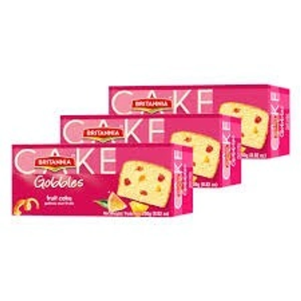 Britannia Cake Gobbles Combo 3pcs - 100gm, Fruity Fun