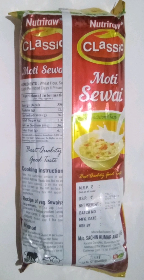 Nutriraw Classic Moti Sewai 800g