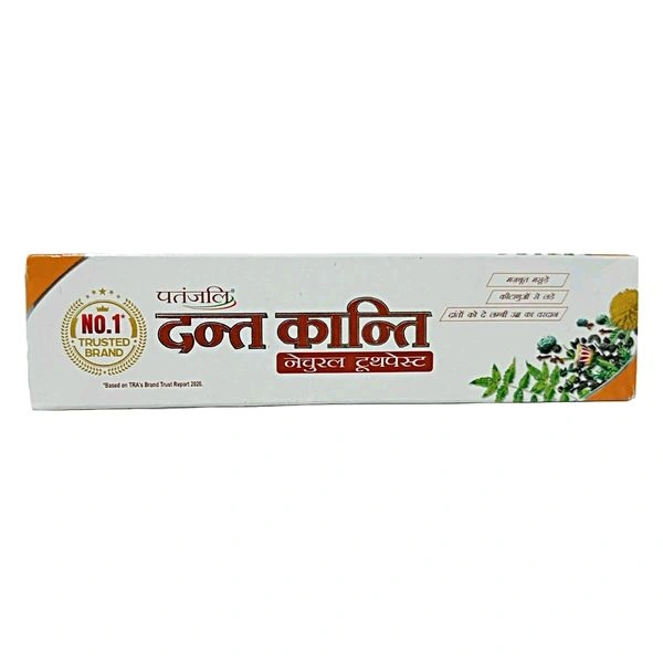 Patanjali  Dant Kanti Natural Toothpaste 100g Free Dishwash Bar Worth 5₹