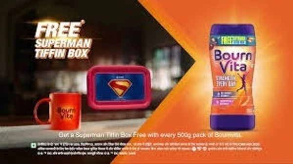 Cadbury Bourn Vita with Free Superman Tiffin Box - 500 gm