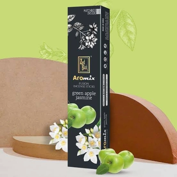Dhup Zed Black Aromix (Agarbatti) - Small, Green Apple-Jasmine
