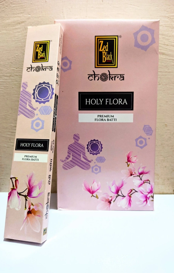 Dhup Zed Black Chakra (Agarbatti) - Small, Holy Flora