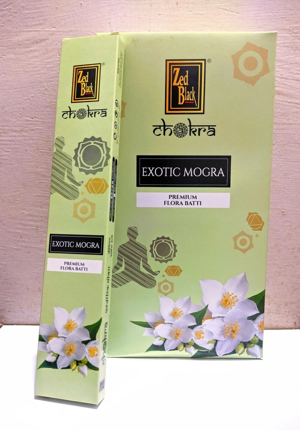 Dhup Zed Black Chakra (Agarbatti) - Small, Exotic Mogra