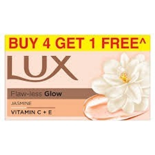 Hindustan  Unilever Lux Bathing Bar 4+1 free - 500g ( 100g per Pcs), Jasmine