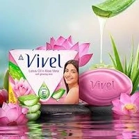 ITC Limited Vivel  Bathing Bar (4+1 free) - 500G (100G PER PCS), Lotus Oil With Aloe Vera, Soft Glowing Skin
